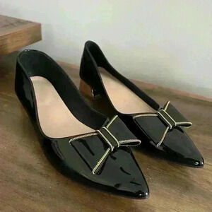 Women's Bow Block Heels Pumps